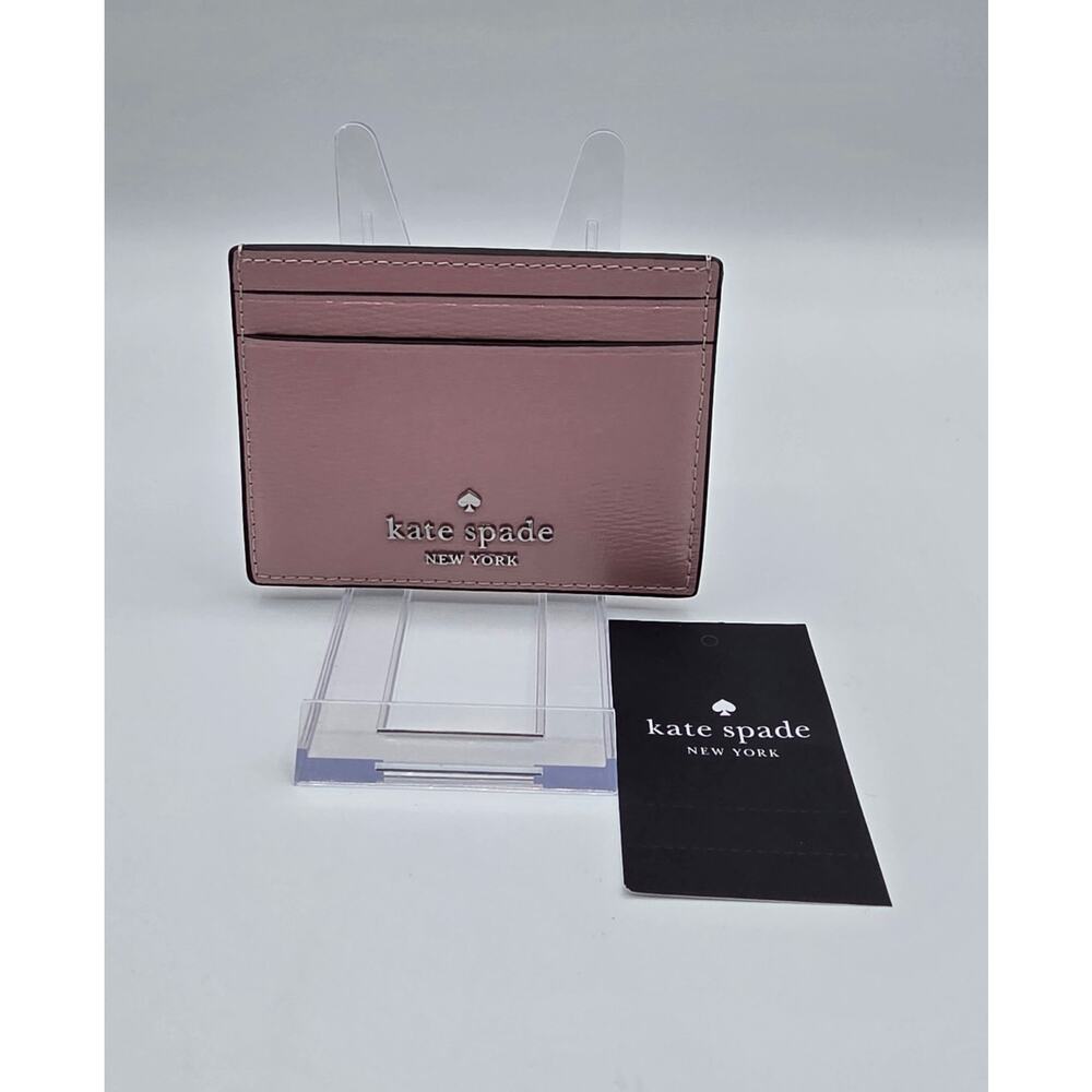 NMT Kate Spade New York Madison Slim Card Holder Pink Leather Slim Wallet Women